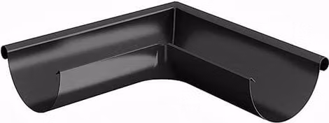 Lindab Galvanised Steel Half Round Gutter External 90 Degree Angle 150mm Anthracite Grey