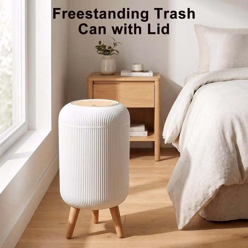 Havendro 10L Press Top Trash Bin in White – 3