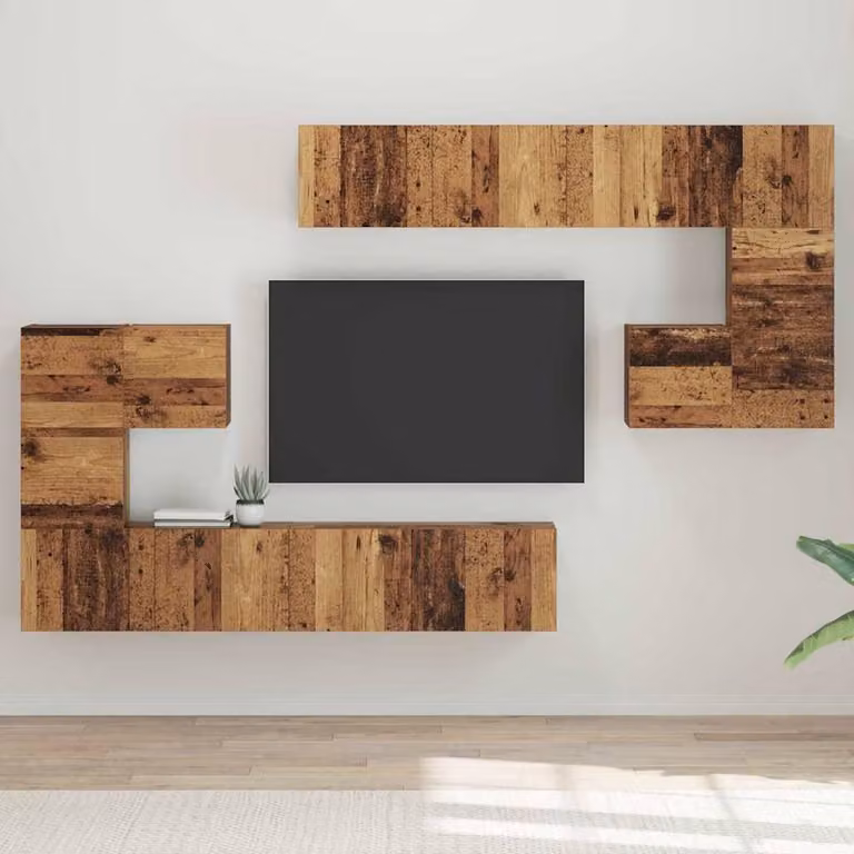 Berkfield Home Modern Wall-mounted TV Cabinet, Brown, W/D/H: 30.5 x 30 x 30 cm