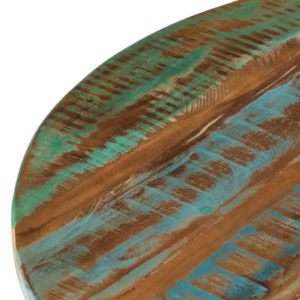 Berkfield Home Rectangular Solid Reclaimed Wood Coffee Table, Multicolour, W: 65 cm, D: 32 cm – 4
