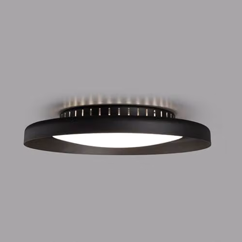 Netlighting Dolme LED Round Flush Ceiling Light Black – 2