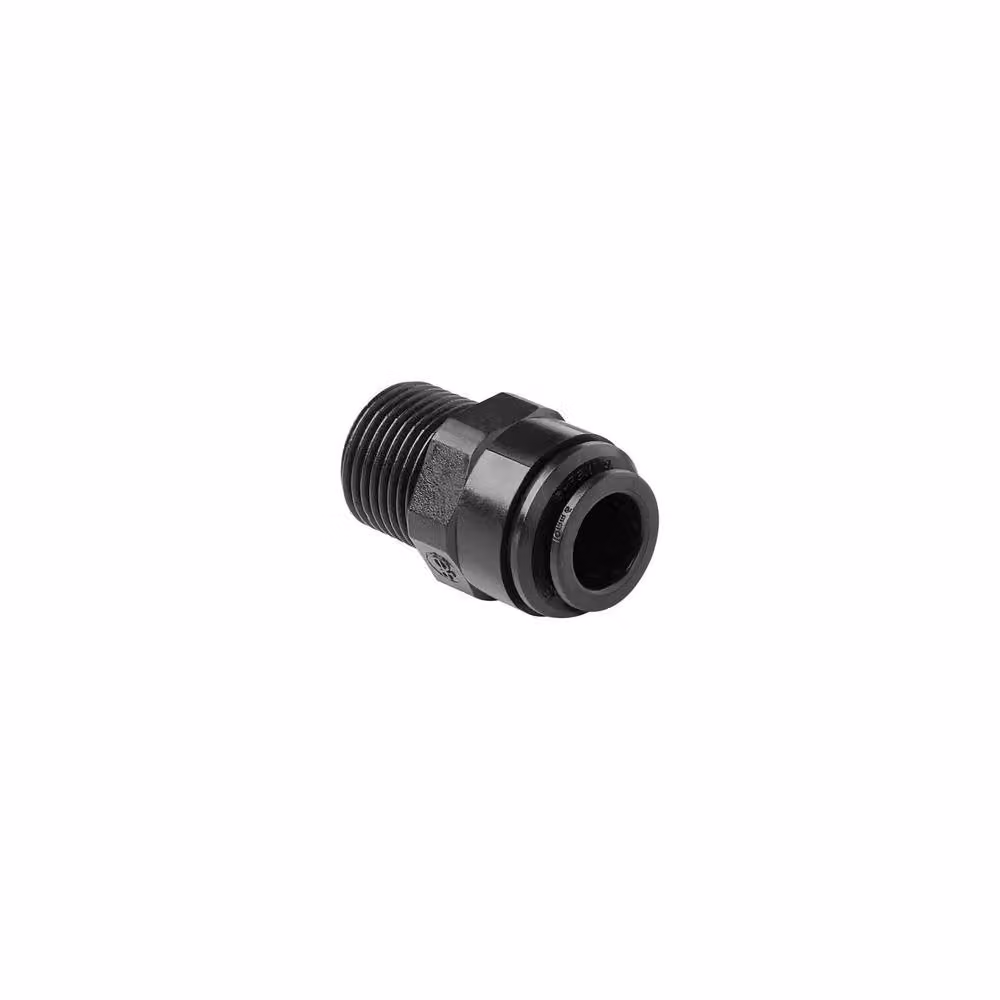John Guest 12mm FI x 1/2" MI Plastic Adaptor, Black (PM011204E) – 2