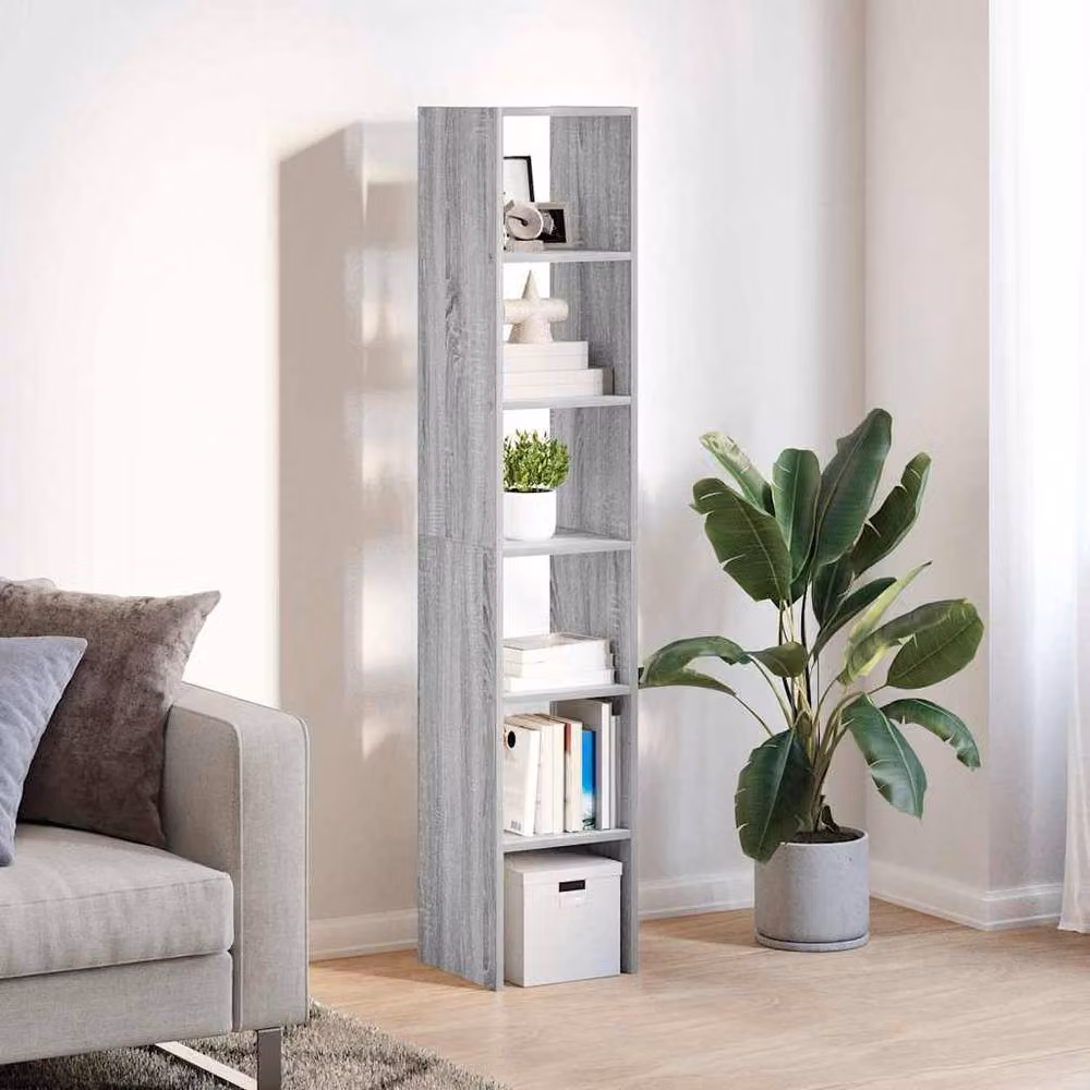 Berkfield Home Stackable Grey Sonoma Bookcases, 2 Pack, W/D/H: 30 x 30 x 80 cm – 3