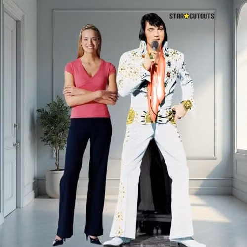 Star Cutouts SC573 Elvis Presley Viva Las Vegas Lifesize Cardboard Cutout, Multicolour Rock n Roll Party Decoration – 2
