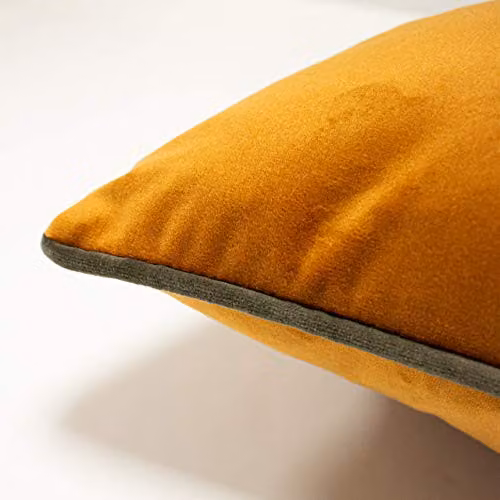 Furn Forest Fauna Embroidered Woodland Fox Velvet Cushion in Orange and Gold, W/D/H: 50 x 50 x 50 cm – 3