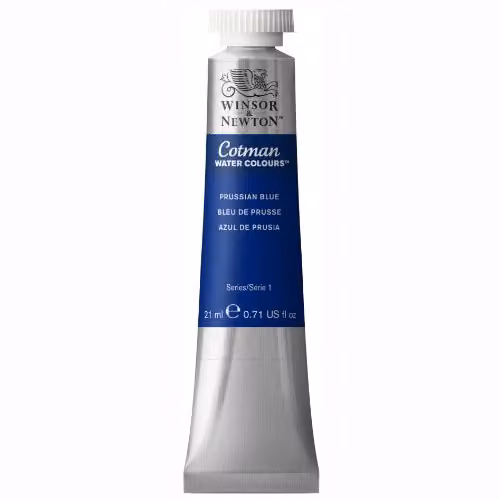 Winsor and Newton Cotman Watercolour Paint, Prussian Blue, 21ml – 2
