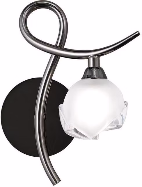 Netlighting Fragma Wall Lamp with 1 G9 Light in Black and Chrome