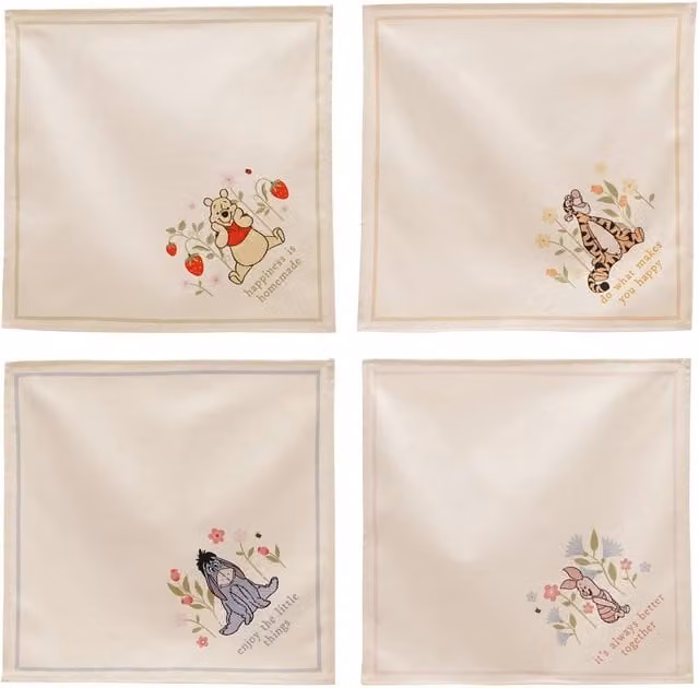 Disney Set of 4 White Floral Paper Napkins for Adults