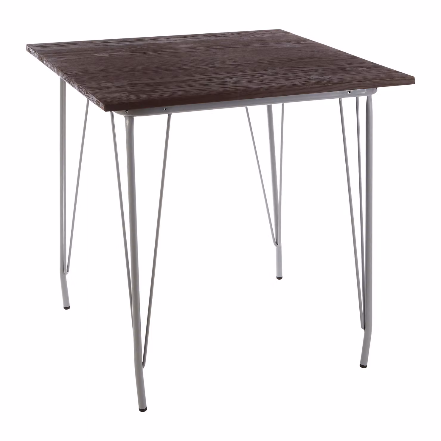 Orsina Modern Metal and Elm Wood Dining Table in Brown and Grey – 2