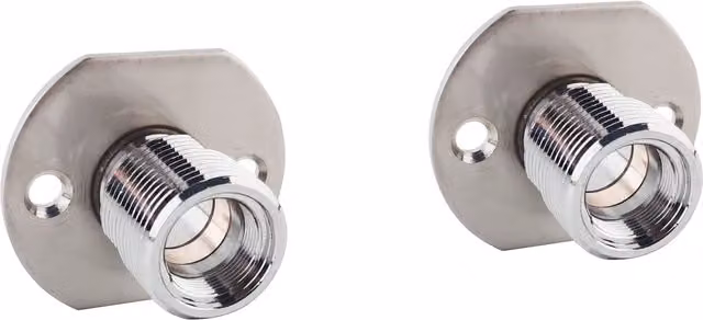 Balterley Fast Fit Wall Hung Brackets for Thermostatic Shower Bar Valve, Brushed Brass, W/D/H: 5 x 5 x 4.8 cm