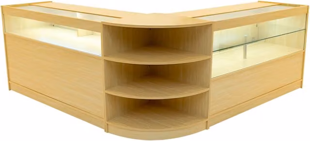Monstershop Harmonia LED Shop Counter Set B1500, C1500 & LM60 in Maple Beige – 1