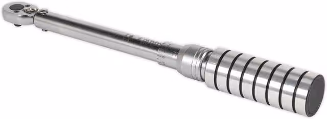 Loops Micrometer Style Torque Wrench with 1/4 inch Square Drive and Flip Reverse Function, 4 to 20 Nm Range, Silver and Multicolour