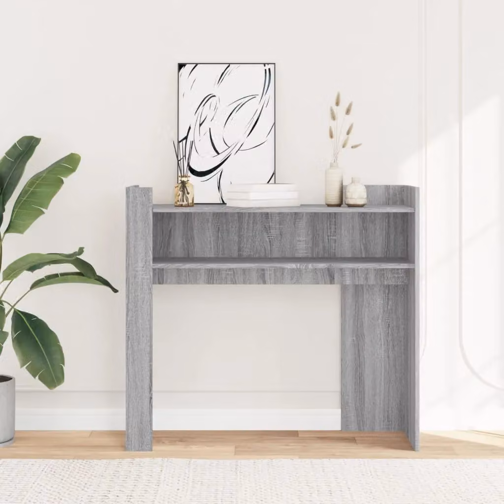 Berkfield Home Console Table in Grey Sonoma, W/D/H: 100 x 35 x 90 cm – 3
