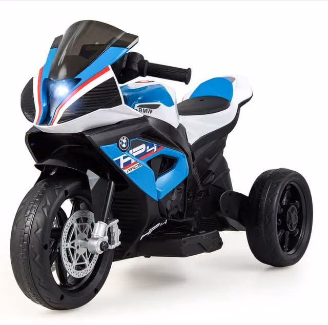 COSTWAY BMW Electric Ride-On Motorcycle Toy with Light and Sound Effects, Blue