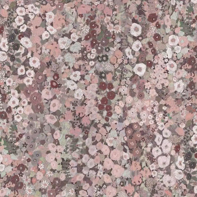House of Hackney Hollyhocks Botanical Floral Wallpaper in Multicolour, W: 45 cm, H: 300 cm