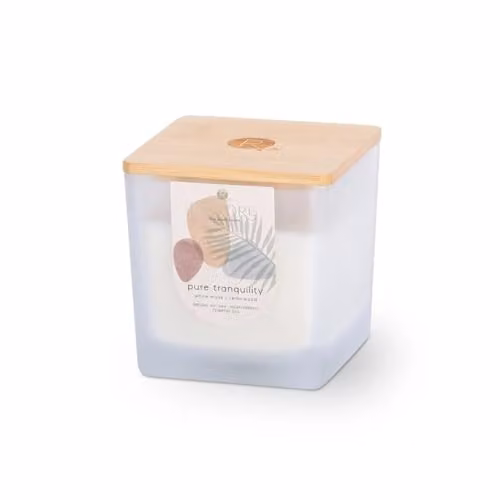 Heart & Home Restore Large Luxury Soy Blend Candle in Pure Tranquility, White – 1