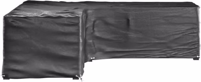 Berkfield Home L-Shaped Garden Furniture Covers, 2 Pack, Black, W/D/H: 285 x 285 x 70 cm