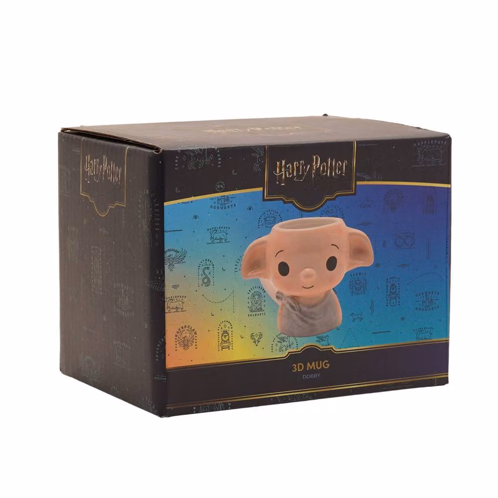 Warner Bros Harry Potter Back To Hogwarts 3D Ceramic Mug - Dobby, Beige – 3