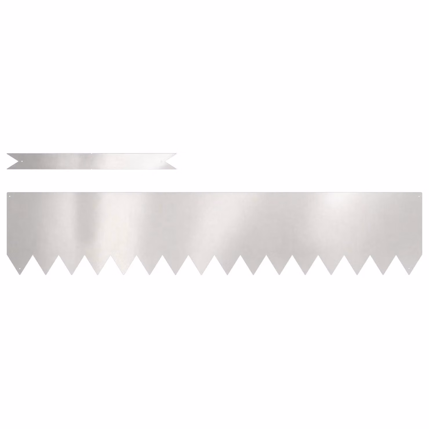 Berkfield Home Stainless Steel Lawn Edgings, Silver, 50 Pieces, W: 100 cm, H: 20 cm, D: 0.5 cm