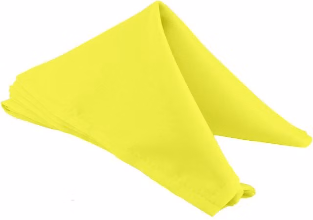 Trimming Shop Plain Yellow Cotton Polyester Dining Table Napkins