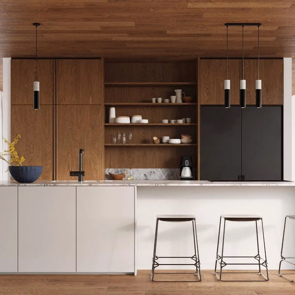 Sollux Lighting Modern Black Pendant Lamp with 2 Lights, W/D/H: 90 x 30 x 6 cm – 5