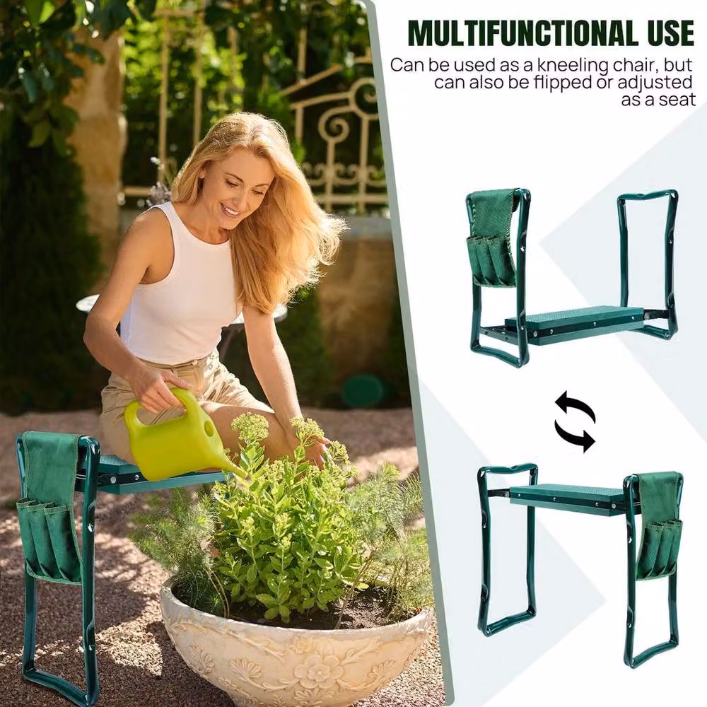 SPETLEK Foldable Garden Kneeler Seat in Green – 4
