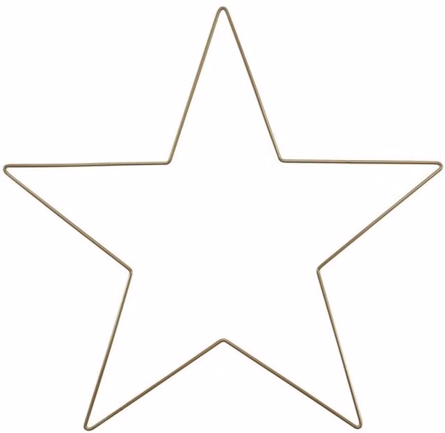 KDMD 20 Pack Gold Metal Star Wire Frame Wall Decorations