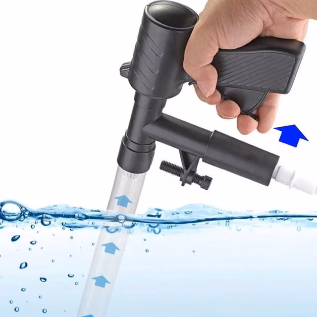 EONLION Aquarium Cleaner Kit with Vacuum Pump and Gravel Water Cleaning, Black, Length: 110 cm