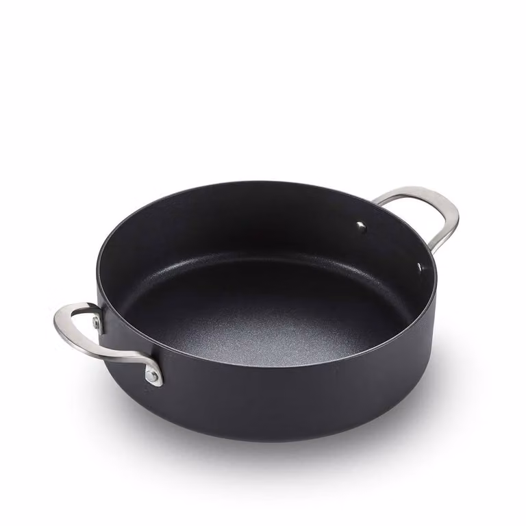 Morphy Richards Mastery 28cm Aluminium Non-Stick Shallow Casserole Dish in Black