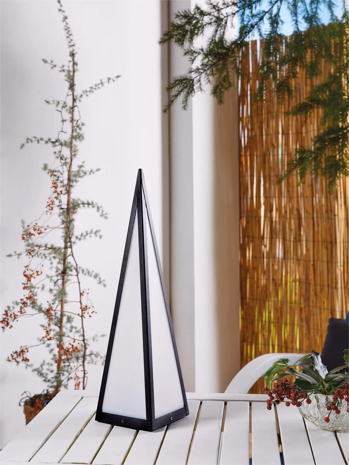 Luxform Battery Powered Pyramid Lamp in Black – 3