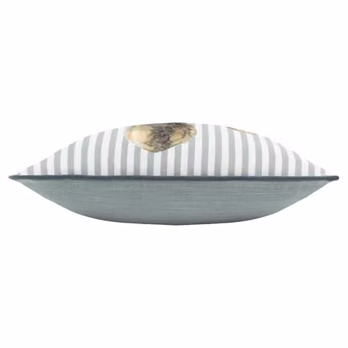 Rivahome Striped Animal Velvet Cushion in Blue, Grey and Multicolour, W/D/H: 43 x 43 x 43 cm – 2