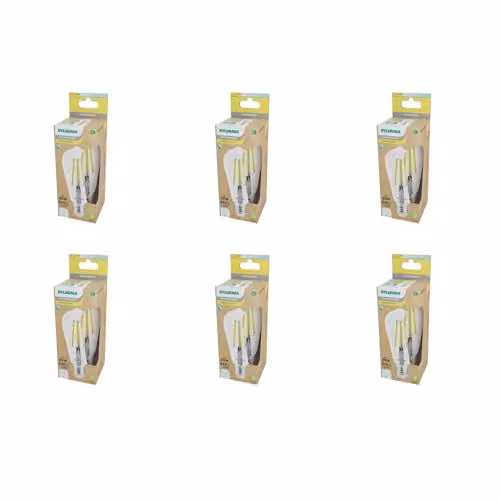 SYLVANIA Toledo Platinum RT LED Edison ST64 Filament Bulb, E27, Warm White 2700K, Pack of 6