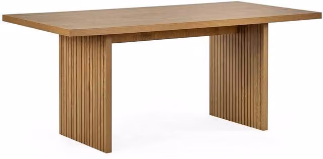 Cheshire Arundel Modern Rectangular Wood Dining Table in Brown, W: 180 cm, H: 75 cm