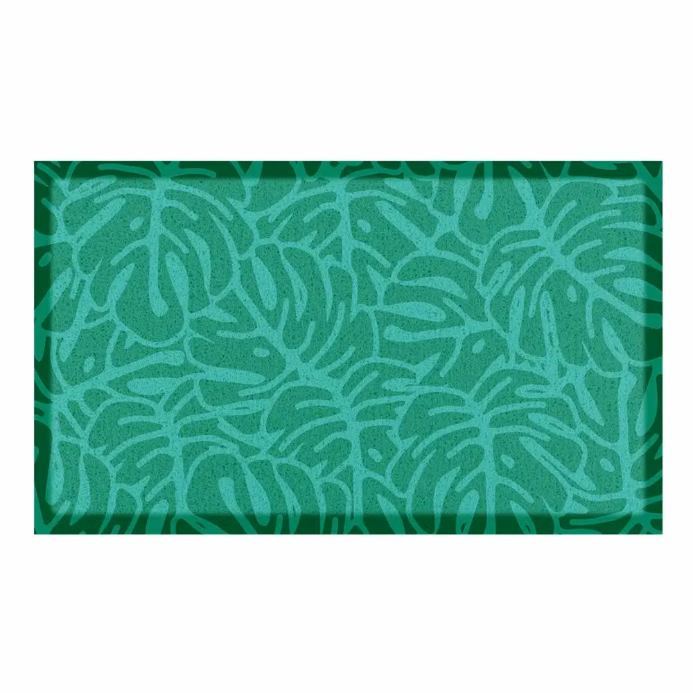 Artsy Mats Green Monstera Pattern Indoor and Outdoor Doormat, W: 70 cm, D: 40 cm – 2