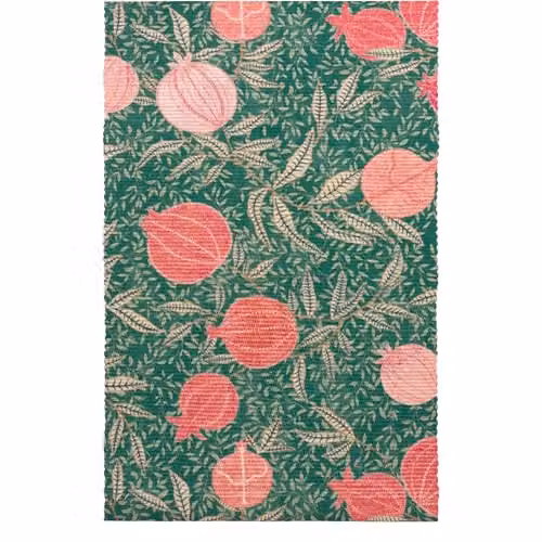 Paoletti Pomegranate Table Runner in Green and Gold, W/D/H: 220 x 35 cm – 4