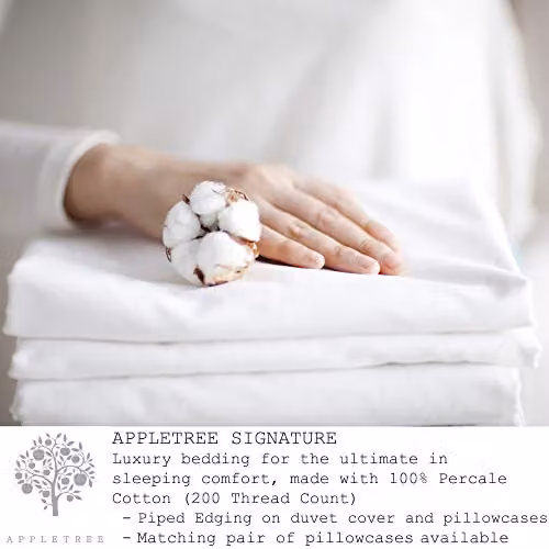 Appletree Premium 200TC 100% Cotton Percale King Fitted Sheet in Silver, Depth: 35 cm – 2