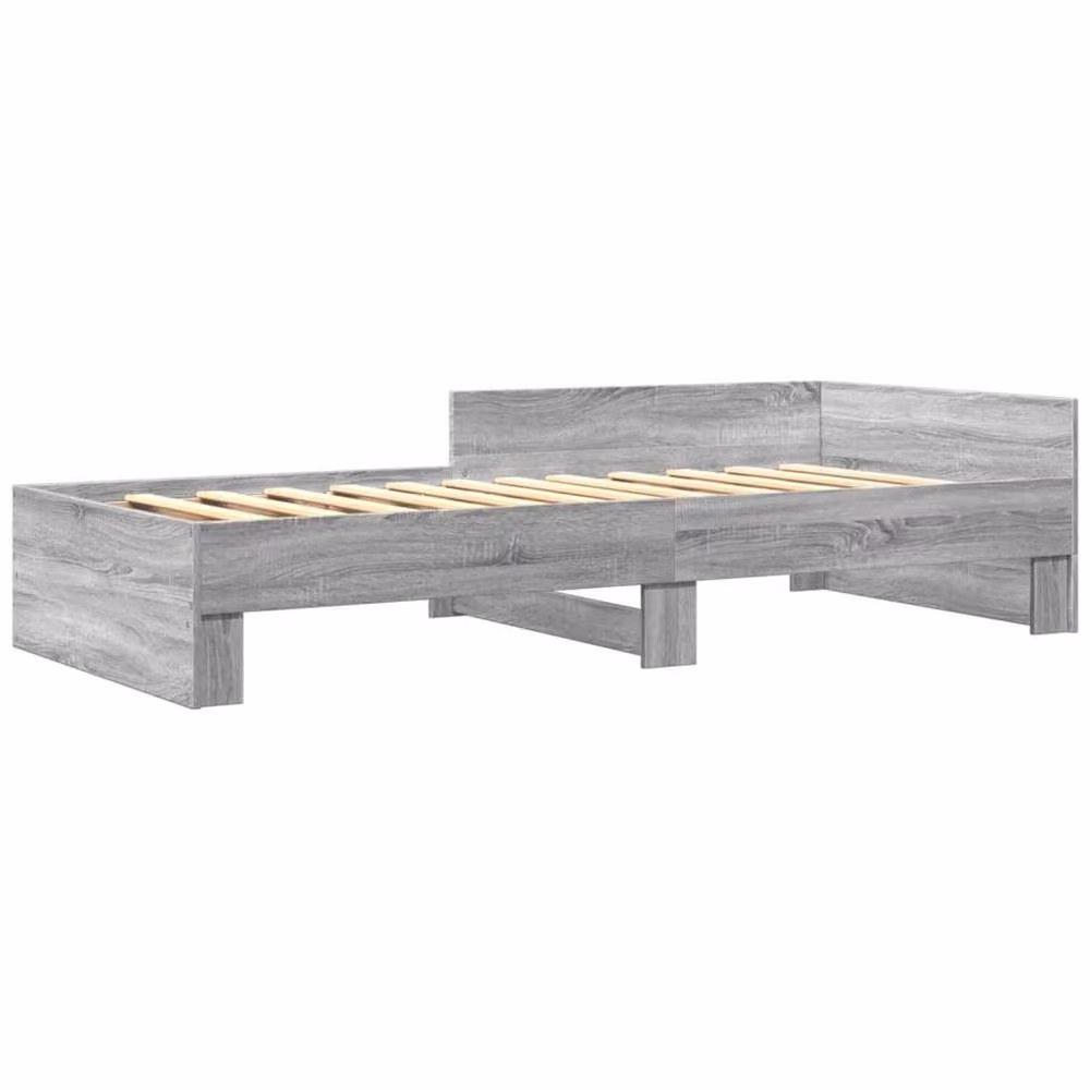 Berkfield Home Sonoma Bed Frame in Grey, Engineered Wood, W: 100 cm, D: 200 cm – 3