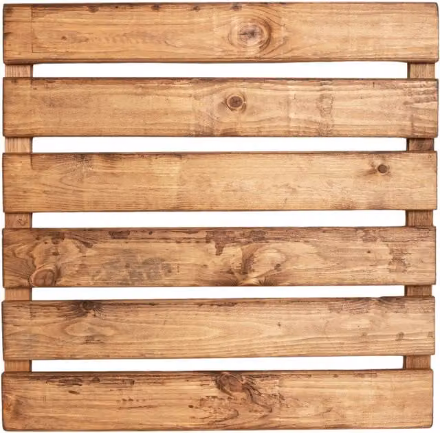 Samuel Alexander Rustic Brown Treated Hardwood Square Garden Furniture Tray