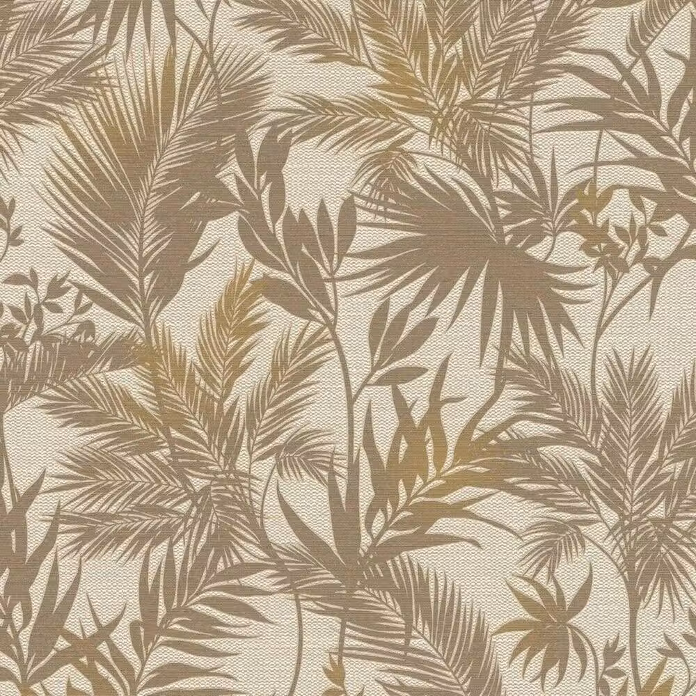 Havendro Kalahari Palm Leaf Tropical Botanical Wallpaper in Brown – 2