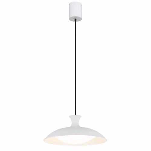 Globo Lighting Modern White Dome LED Pendant Lamp with CCT Memory and Adjustable Height, H 150 cm, W 40 cm, D 40 cm – 1