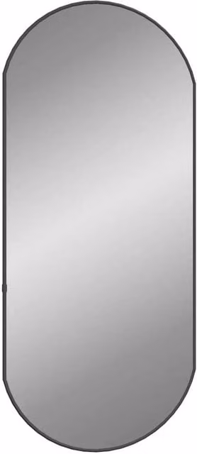 Berkfield Home Oval Wall Mirror in Black, W: 80 cm, H: 35 cm