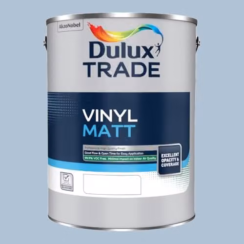 Dulux Trade Vinyl Matt Dispersion Paint in Bright Skies Blue, 5l