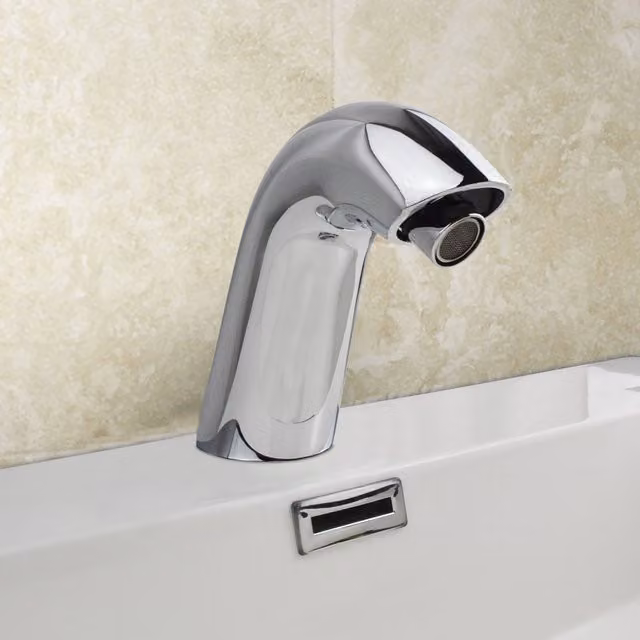 Nes Home Infrared Sensor Basin Sink Mixer Tap in Silver Chrome, H 15.5 cm x W 15.0 cm x D 15.5 cm – 1