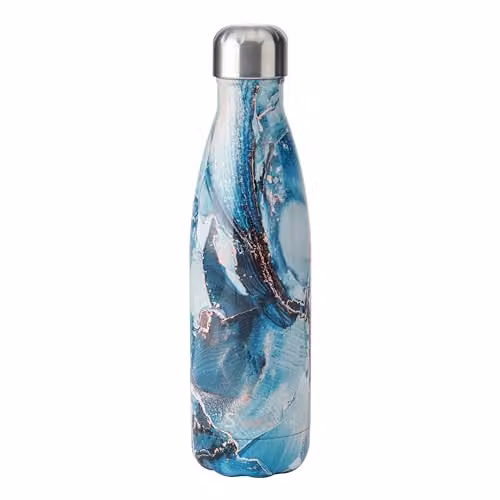 S'well Ocean Marble Insulated Water Bottle, Blue, 500 ml