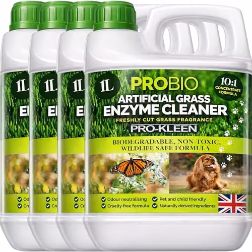 ProKleen ProBio Artificial Grass Cleaner Probiotic Based Deodoriser and Odour Eliminator, Fresh Cut Grass Fragrance, 4 x 1 l – 5