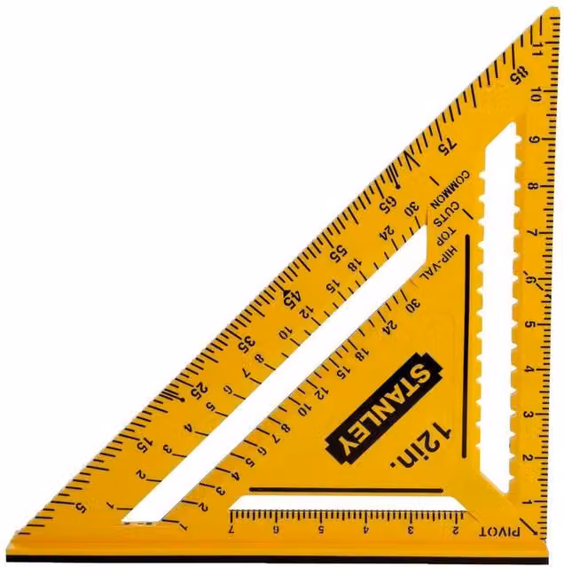 Stanley ABS Plastic Measuring Square in Yellow, W/D/H: 30.48 x 30.48 x 30.48 cm – 1