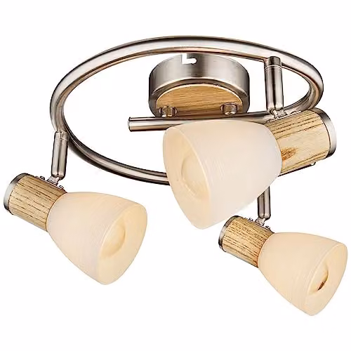 Globo Lighting Gylfi Ceiling Spotlight Cluster in Grey with Opal Glass Shades and 3x E14 Sockets