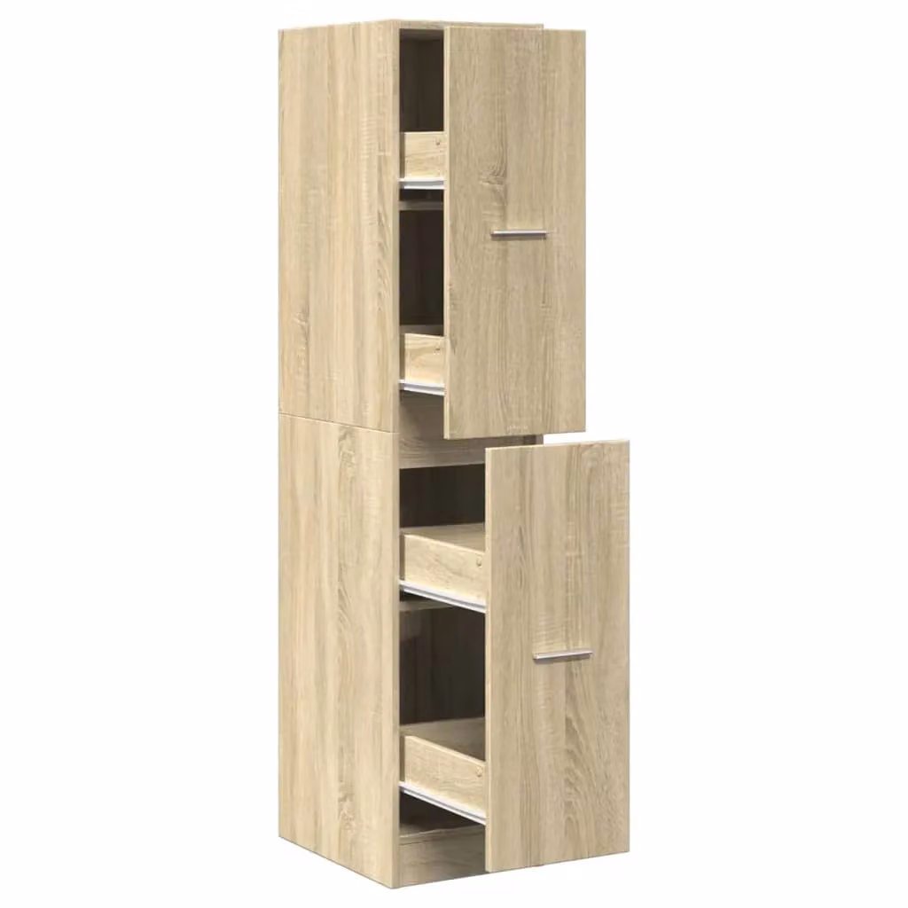 Berkfield Home Apothecary Cabinet in Sonoma Oak Brown, W: 30 cm, D: 41 cm, H: 144.5 cm – 2