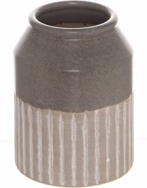 KDMK Mason Collection Ceramic Olpe Vase in Grey