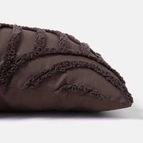 OHS Tufted Arches Bolster Pillow in Brown – 3